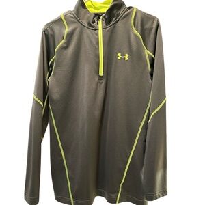 Under Armour Neon Green and Black Fitted Top